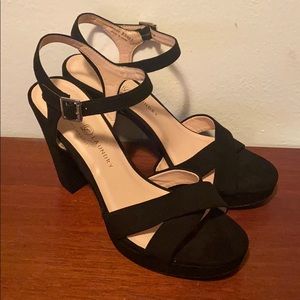 Chinese Laundry 9.5 black suede heels